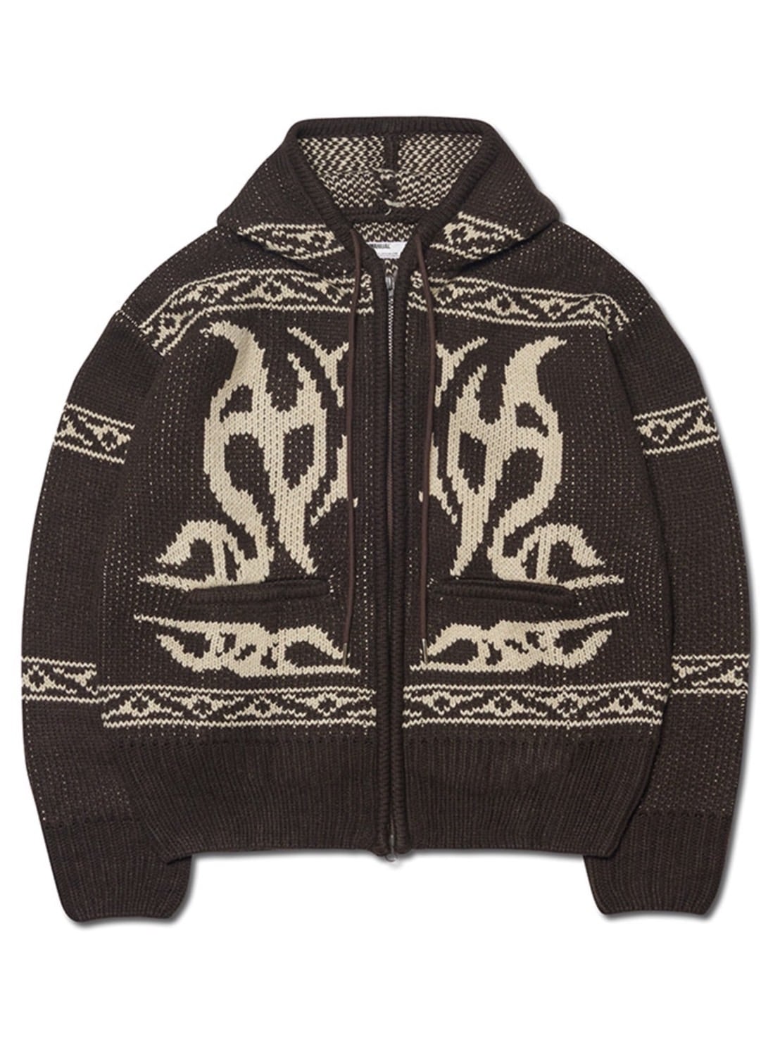 【NOMANUAL】COWICHAN HOODED ZIP-UP