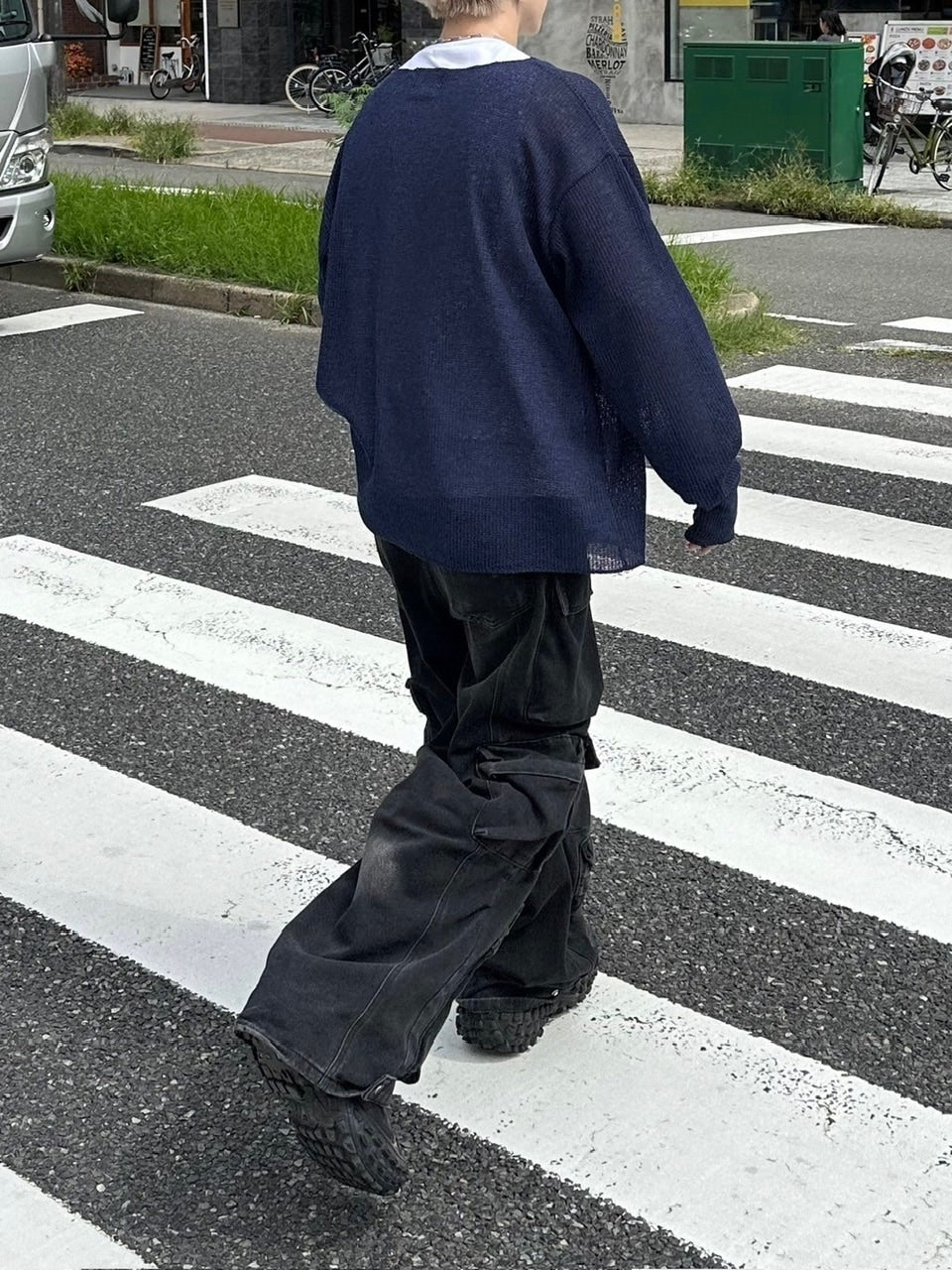 受注制【Chikashitsu +】wide neck light knit (4color)