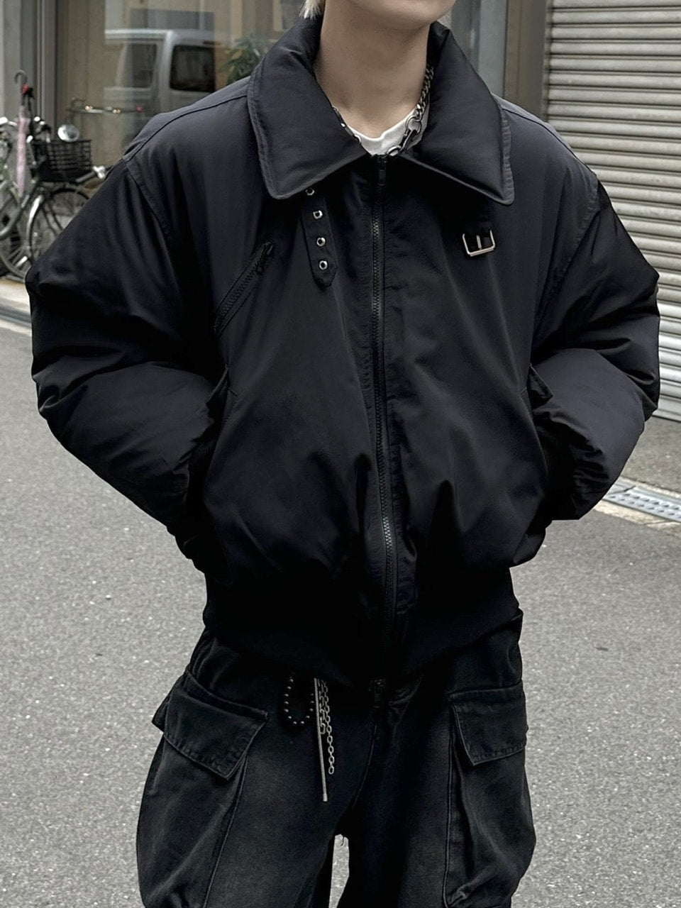 大阪店WEB限定【Chikashitsu +】stand neck padding jacket (2color)