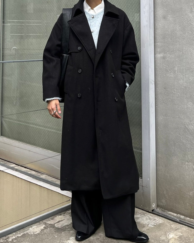 【Chikashitsu +】double long coat (2color)