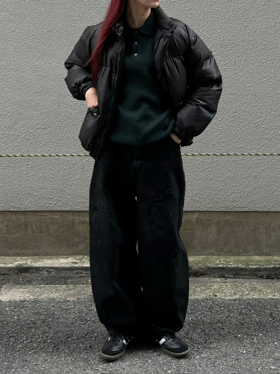 受注制【Chikashitsu +】unisex padding heat jacket (3color)