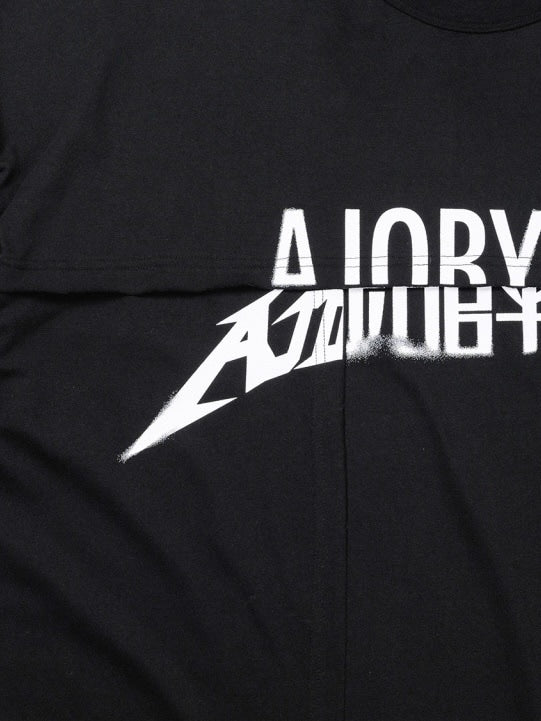 【AJOBYAJO】Tri Logo Mixed T-Shirt