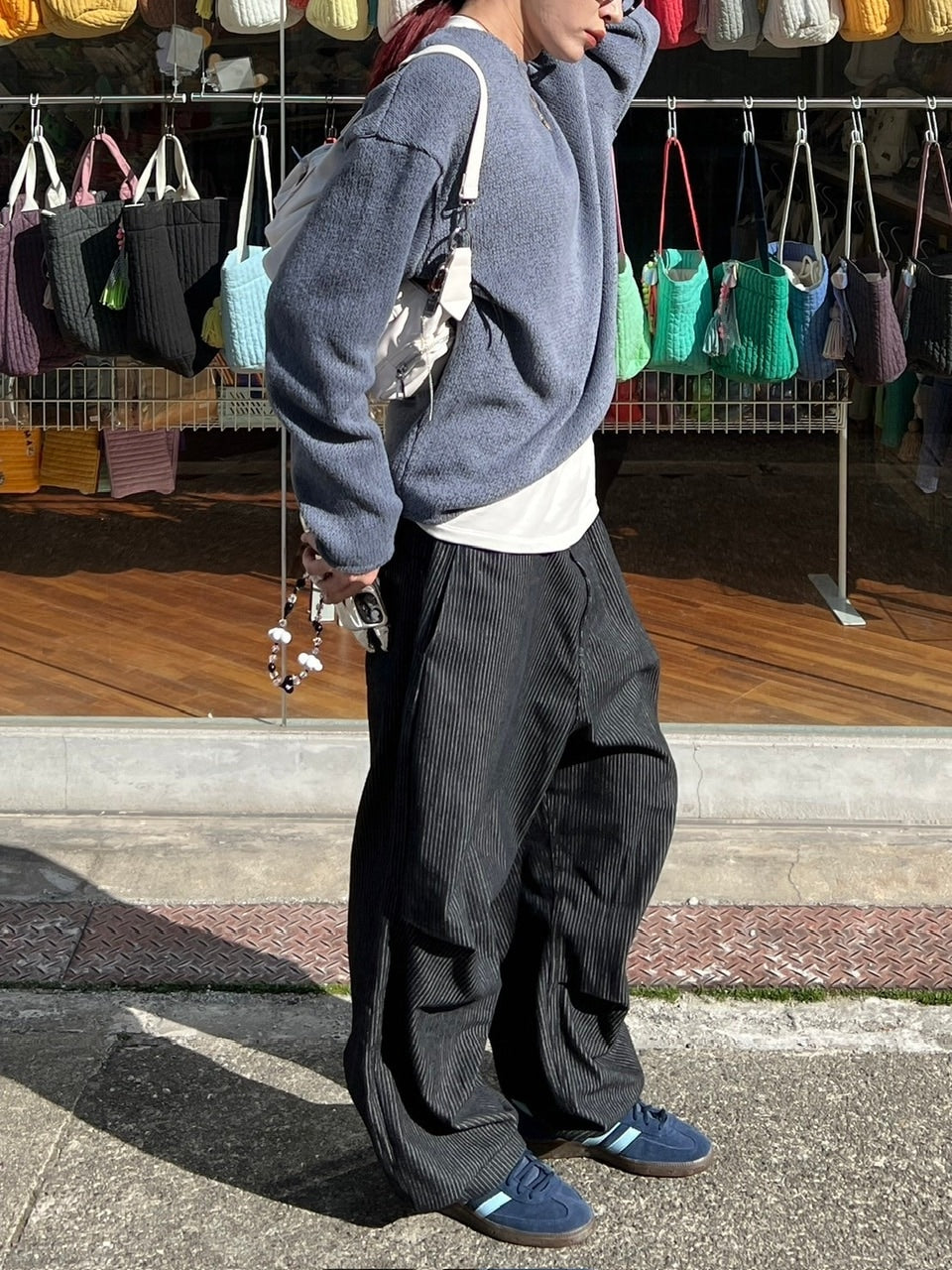 受注制【Chikashitsu +】loose fit round knit (4color)