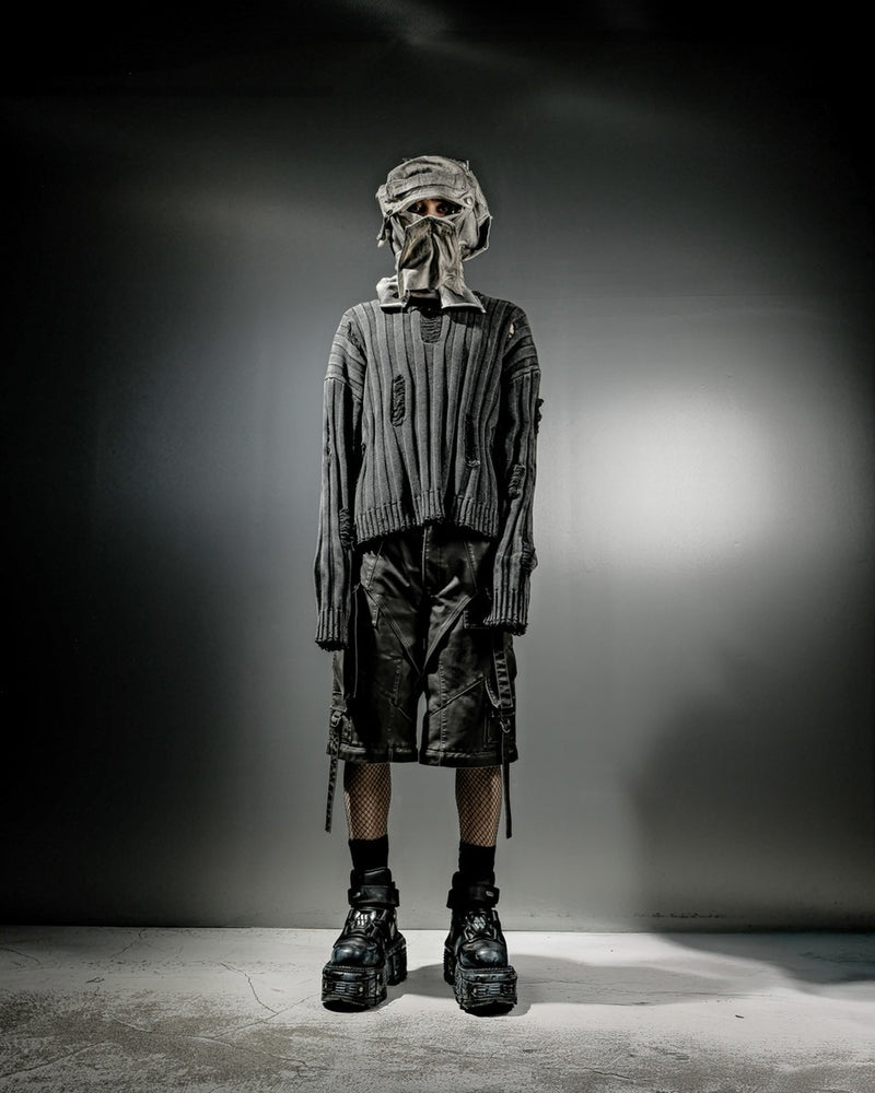 【DIG YOUR OWN GRAVE】2WAY LEATHER CARGO PANTS / 【ディグユアオウングレイブ】ツーウェイレザーカーゴパンツ