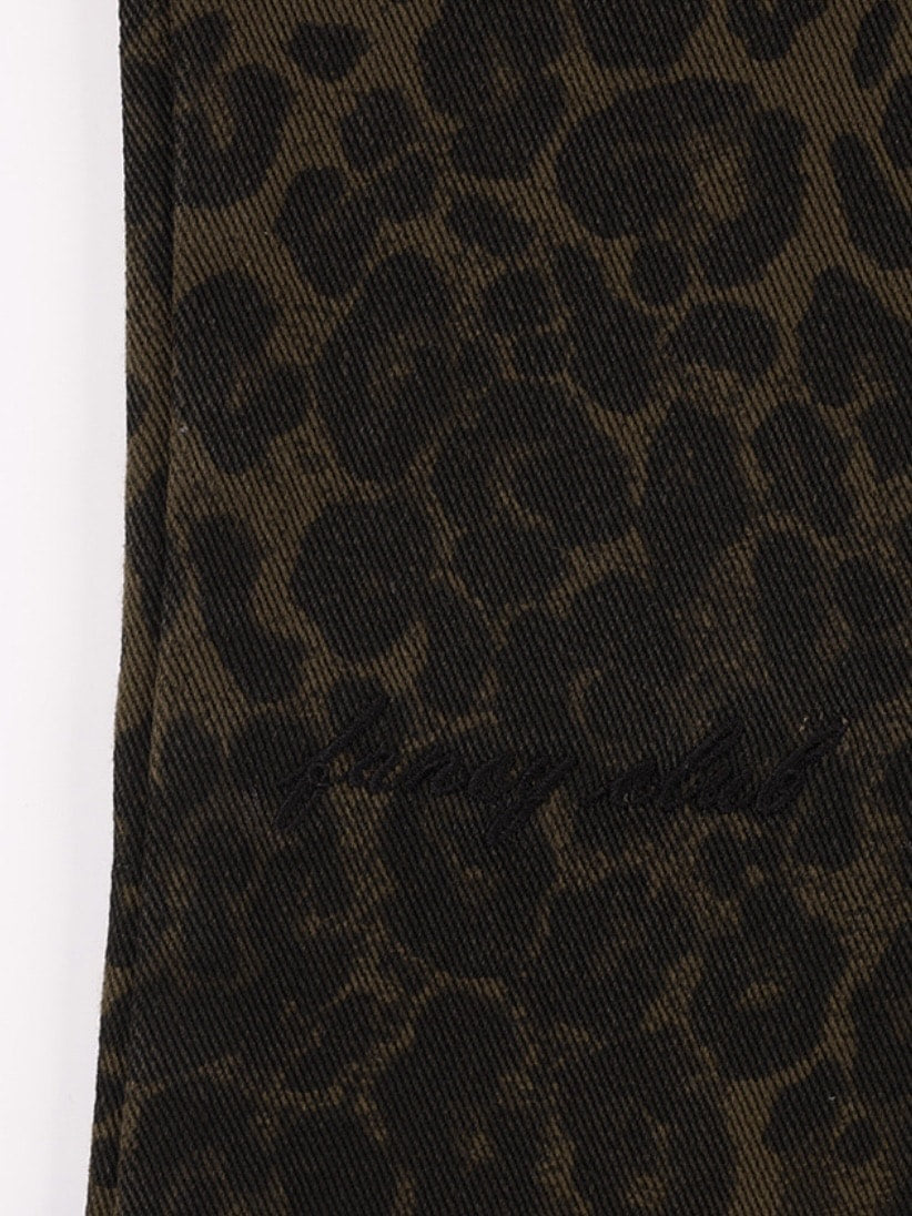 【FANCY CLUB】LEOPARD BOOTCUT PANTS