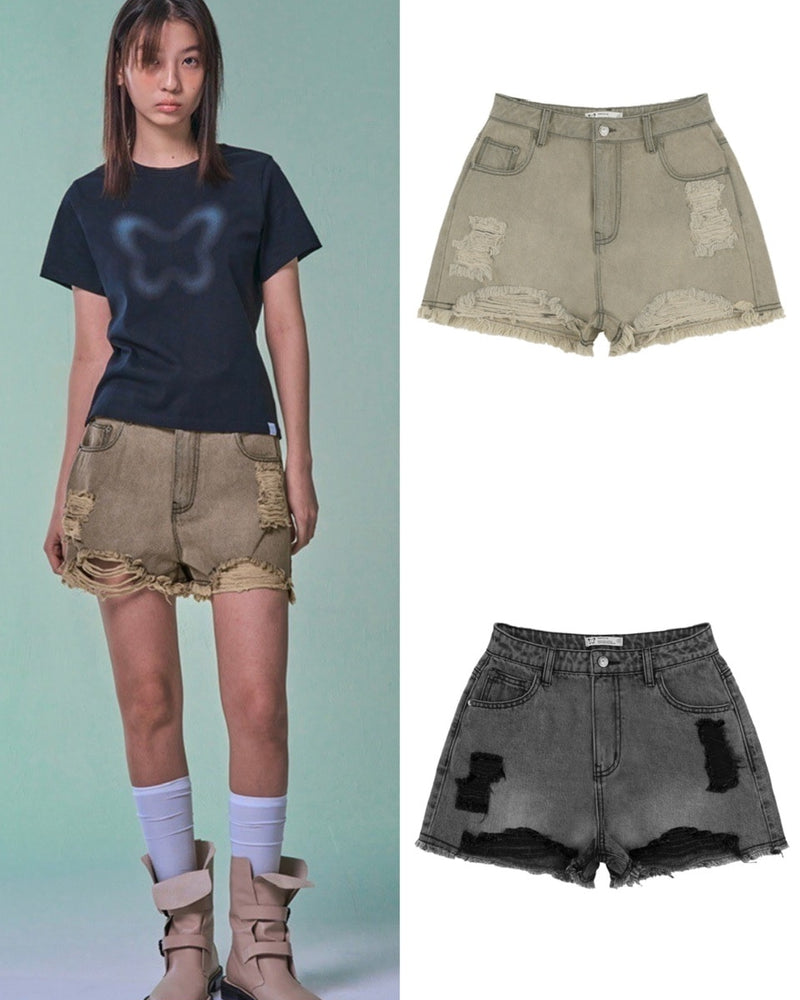 【FANCY CLUB】VINTAGE DENIM SHORTS / 【ファンシークラブ】ビンテージデニムショートパンツ