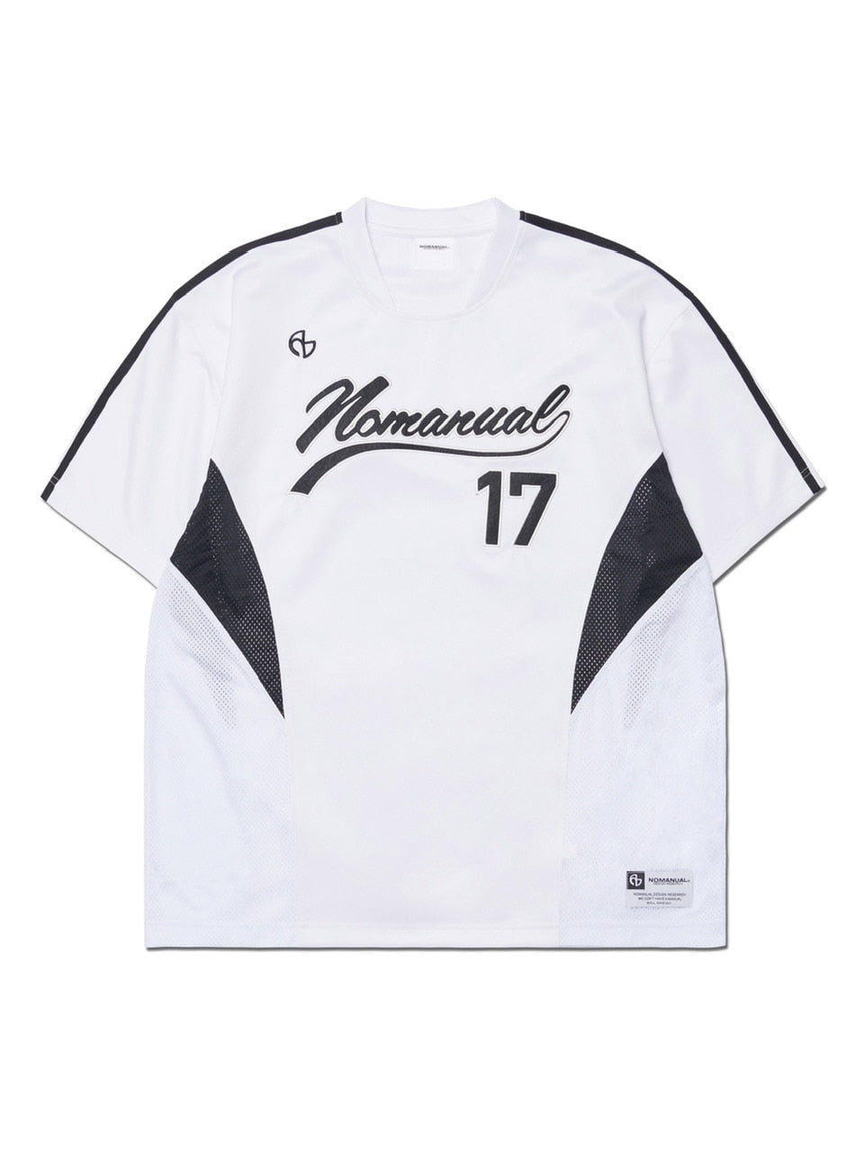 【NOMANUAL】SWEEP BASEBALL JERSEY / 【ノーマニュアル】ベースボールジャージロゴ半袖Tシャツ