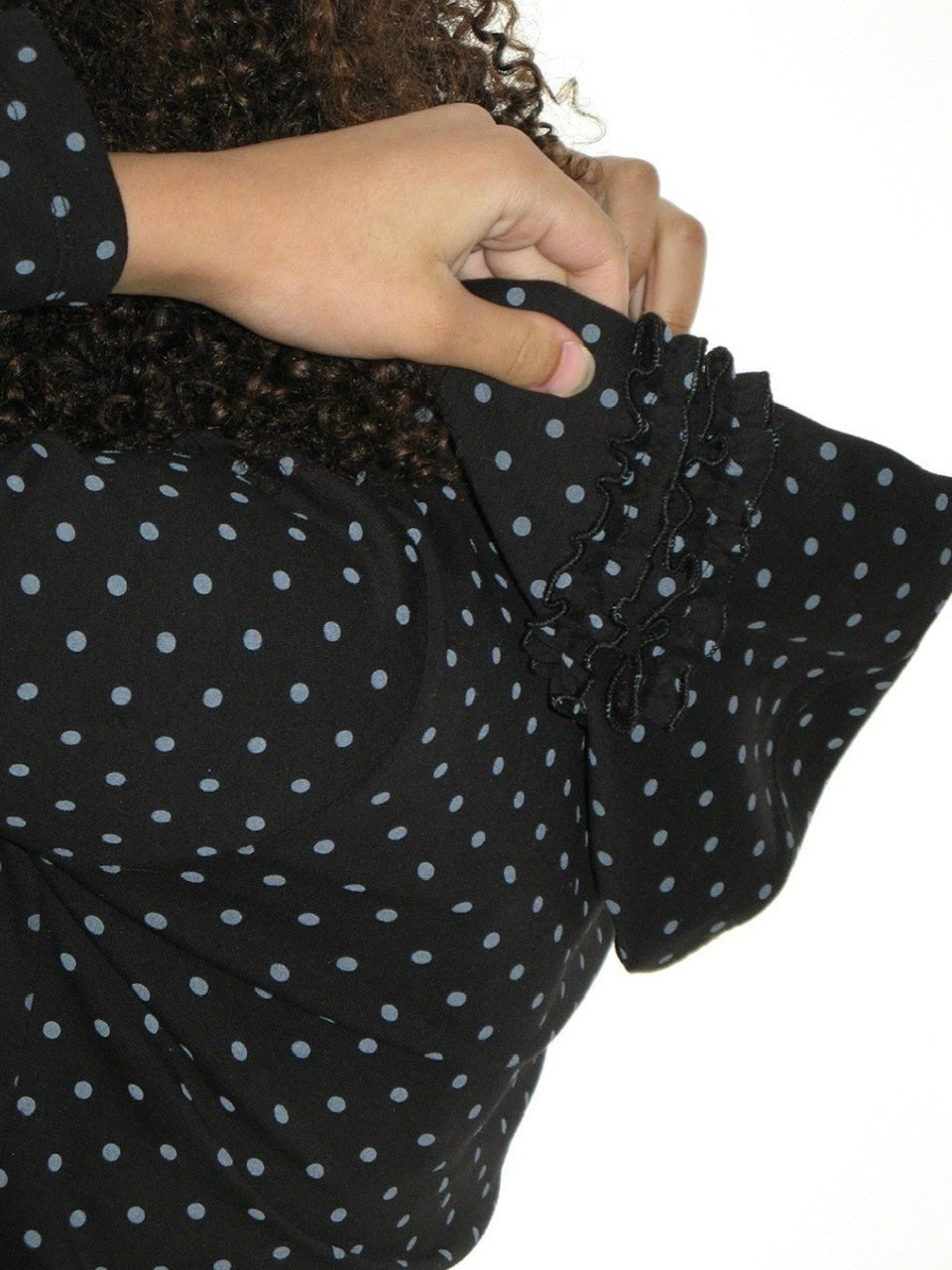 【CRANK】DOT FRILL HOODIE / 【クランク】ドットフリルフード付き長袖Tシャツ