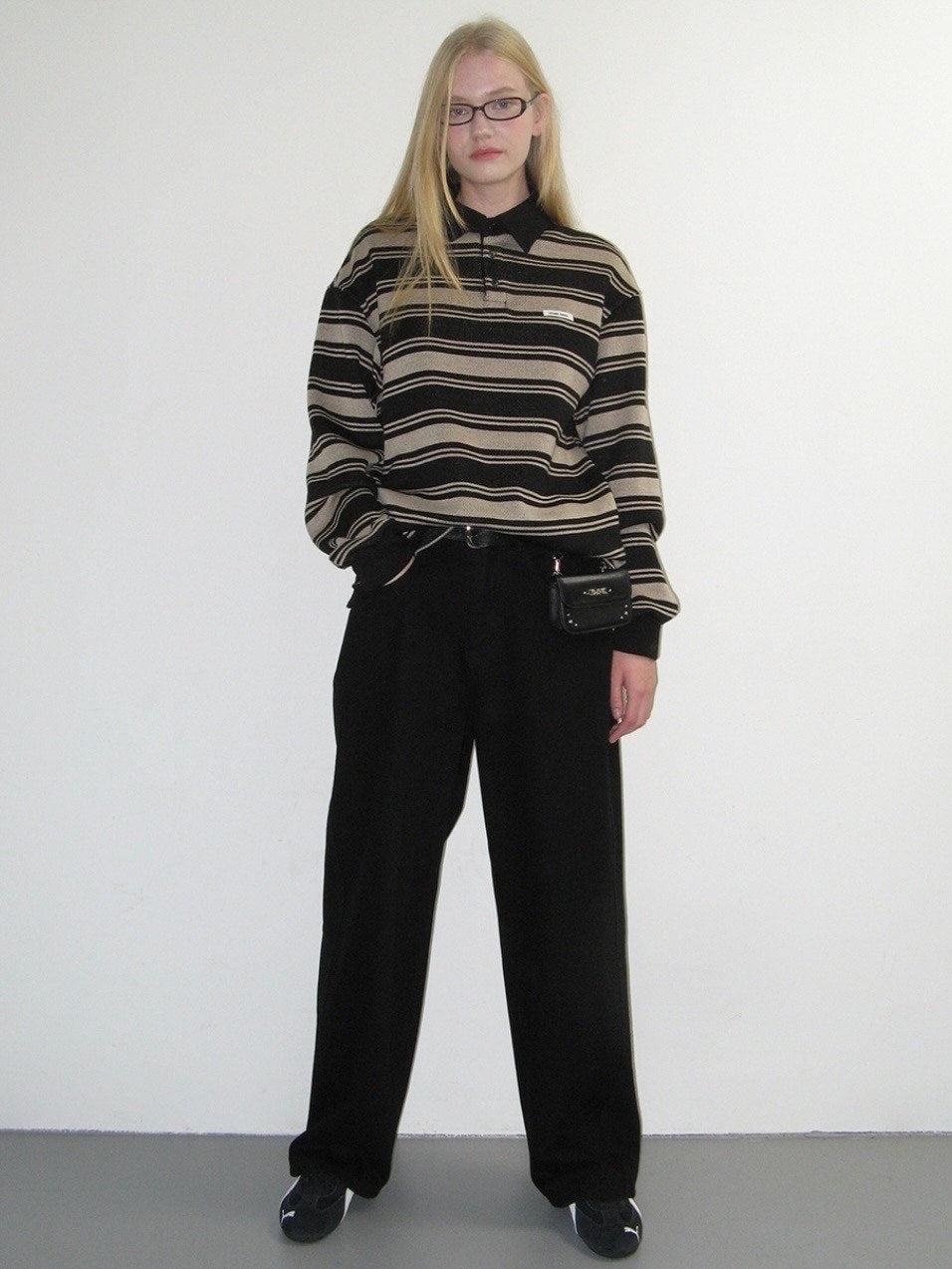 【CRANK】STUD WIDE JEANS