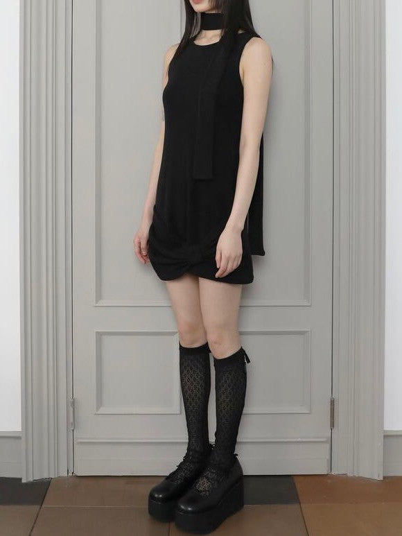 【Uglyshadow】SLEEVELESS RIBBON DRESS