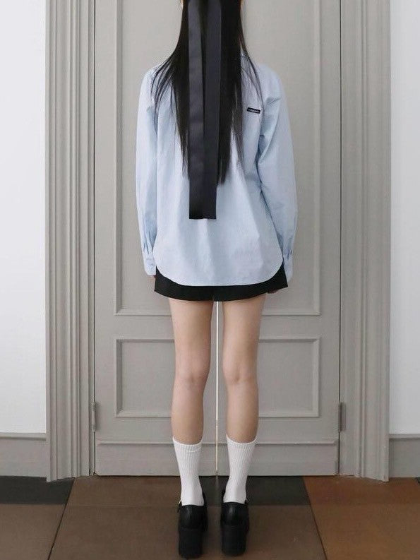 【Uglyshadow】TIE HALF SHIRT