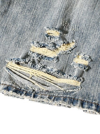 【Cord】Washed Under Cut Denim Pants