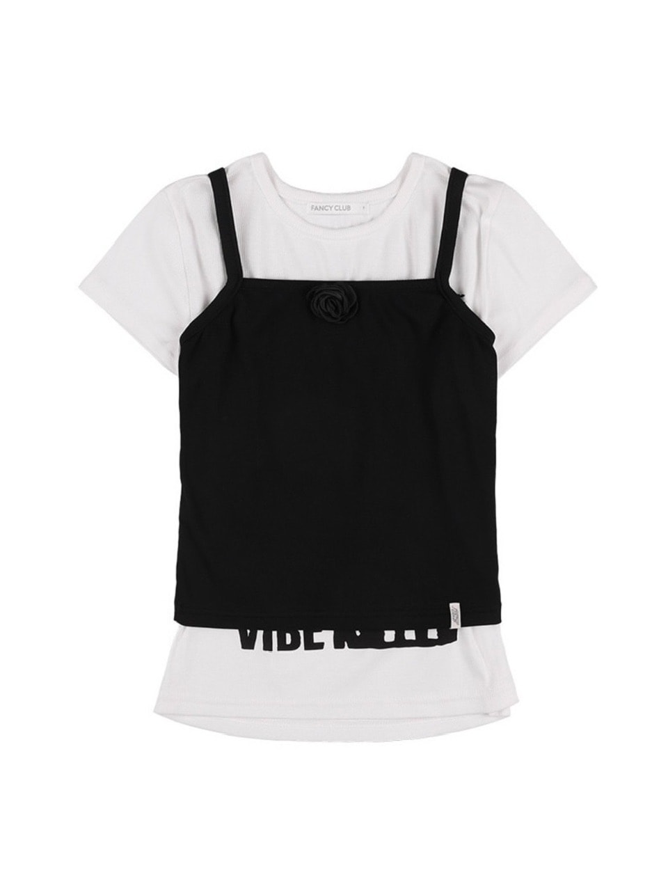 【FANCY CLUB】3-WAY LETTERING CORSAGE TEE