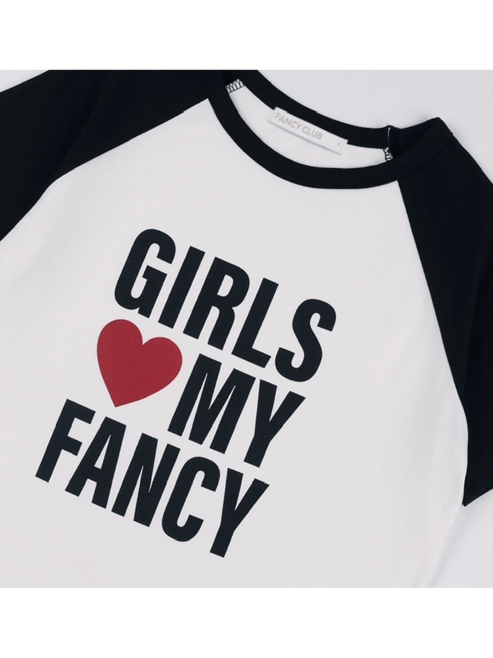 【FANCY CLUB】GIRLS MY FANCY TEE / 【ファンシークラブ】ラグランロゴ半袖Tシャツ