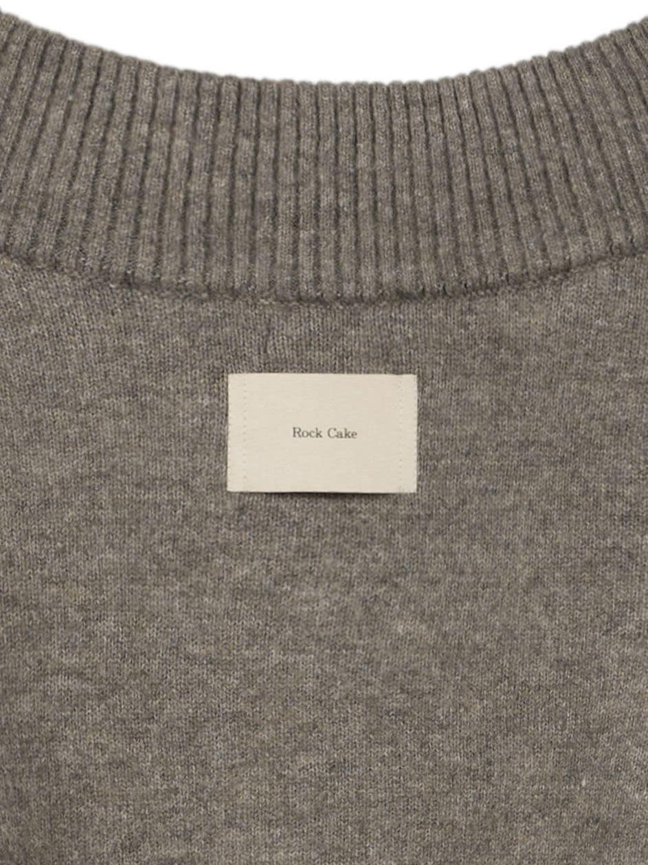 【ROCK CAKE】Off Shoulder Damaged Knit