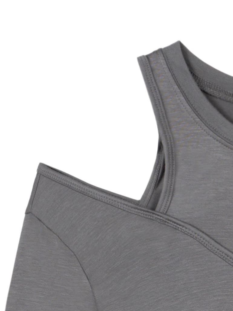 【ROCK CAKE】One Shoulder Layered Top