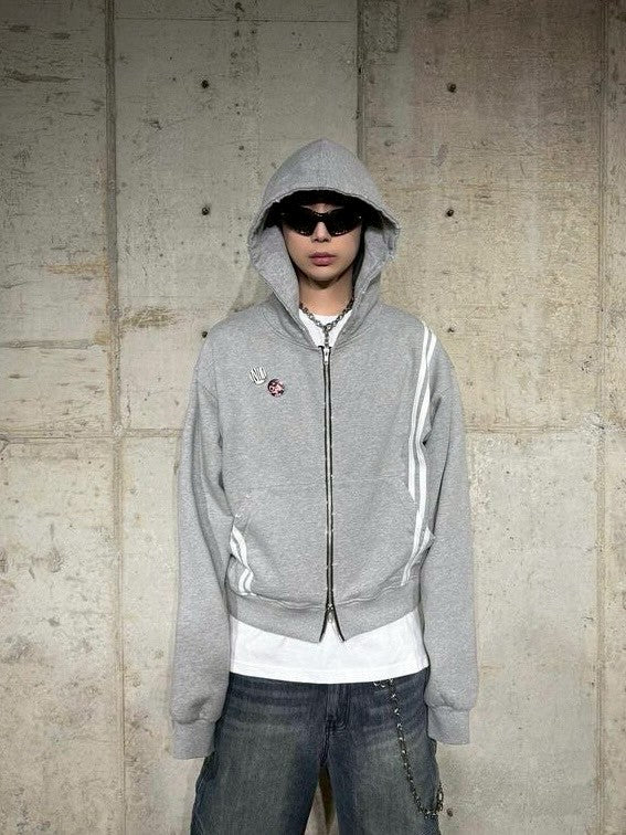【roaringrad】WASHED HOODIE ZIP-UP 1