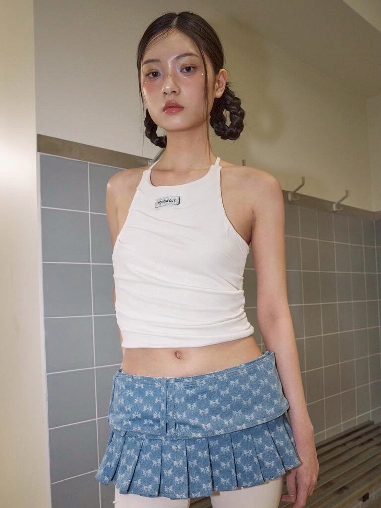 【ODDONEOUT】BACK STRING HALTER NECK TOP