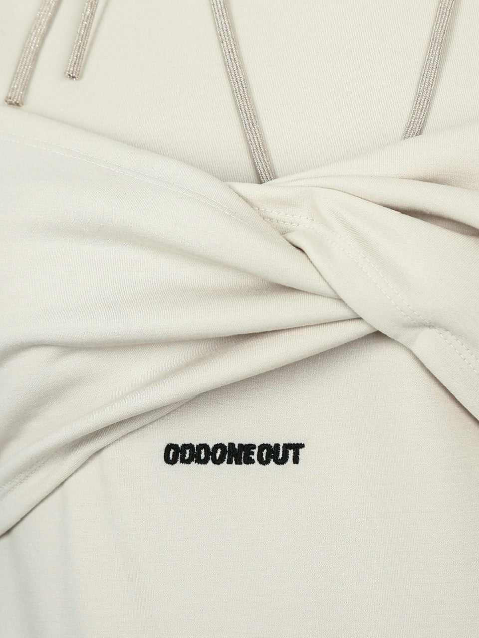 【ODDONEOUT】TWIST DRAPE STRING TOP / 【オッドワンアウト】ツイストドレープストリング半袖Tシャツ