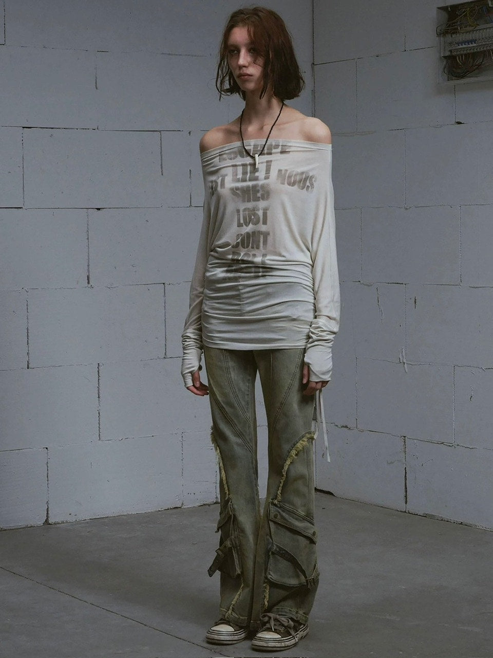 【Cest Nous】Fading throughout Denim jeans / 【セヌー】ウォッシングフレアデニムパンツ