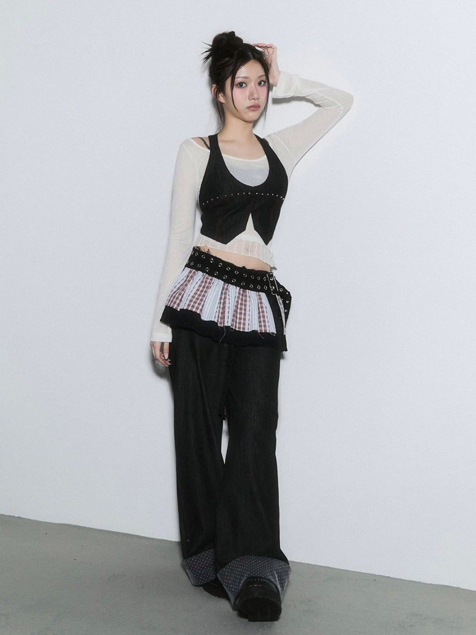 【CHERRYQUIRI】pleats layered belt / 【チェリーキュリー】プリーツレイヤードベルト