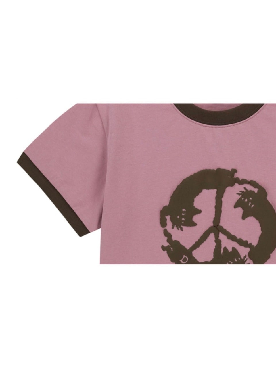 【DOMINANT】Purrfect Peace Ringer Crop T-Shirt