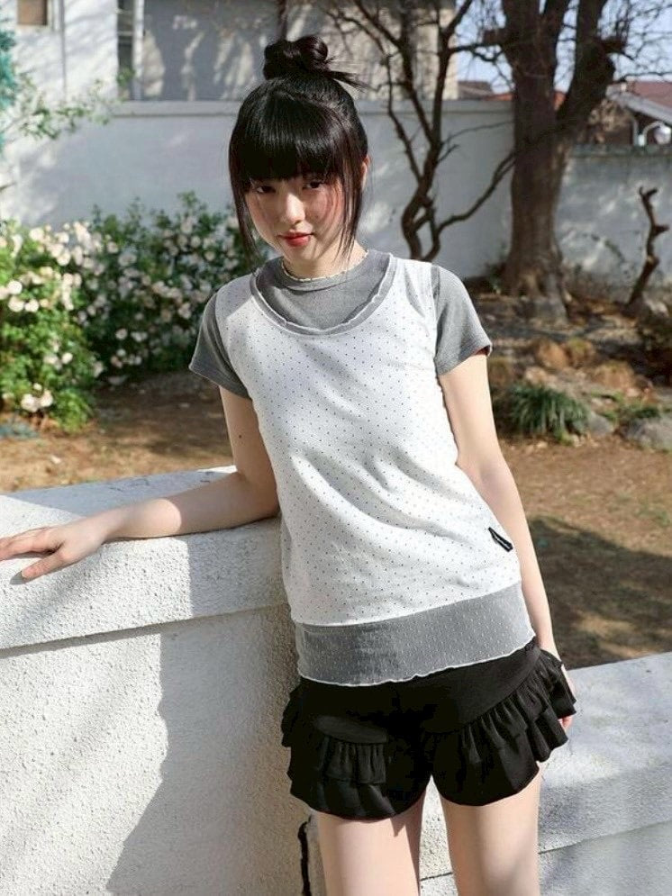 【Uglyshadow】SATIN RUFFLE PANTS