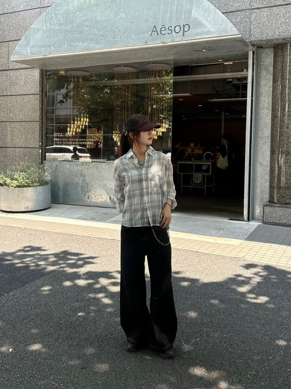 受注制【Chikashitsu +】lilting stitch curve denim pants / 【チカシツプラス】リルティングステッチカーブデニムパンツ