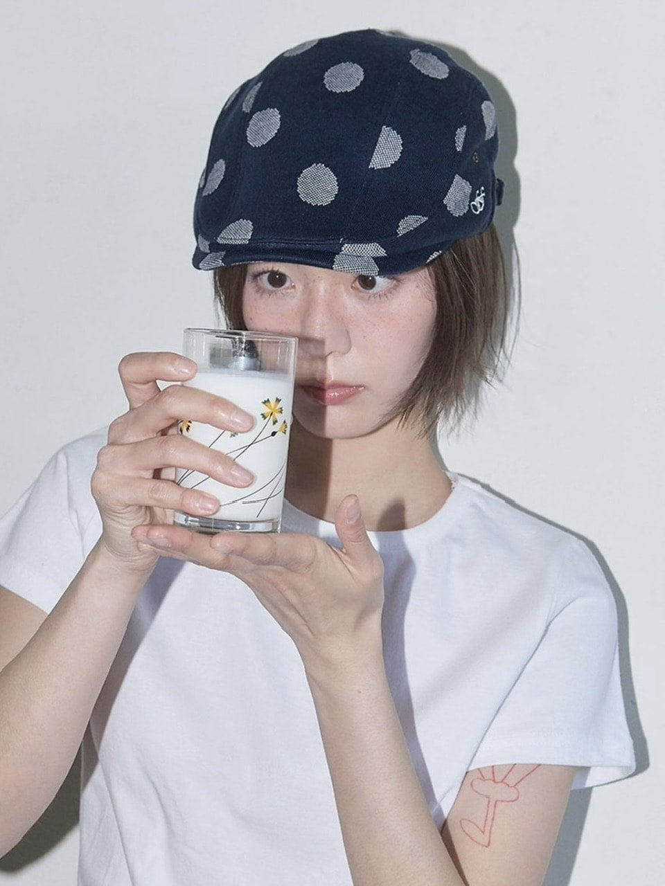 【FANCY CLUB】Angel Dot Hunting Cap / 【ファンシークラブ】エンジェルドットハンチング帽子