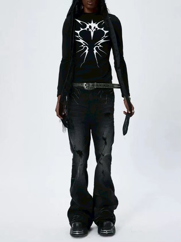 【DND4DES】ROUGH STRETCH FLARED JEANS