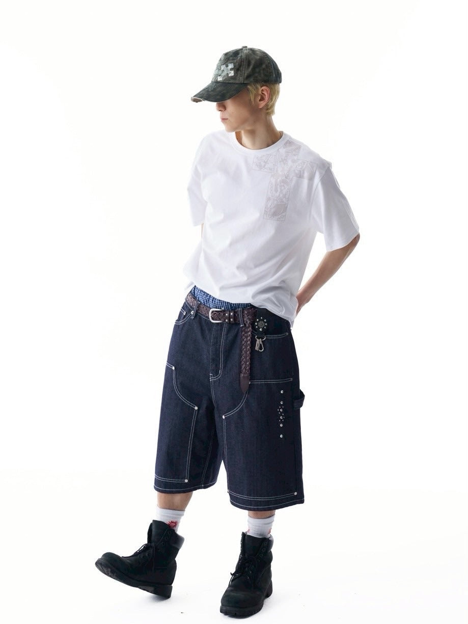 【AAKAM】CROS2 Printed Half Top