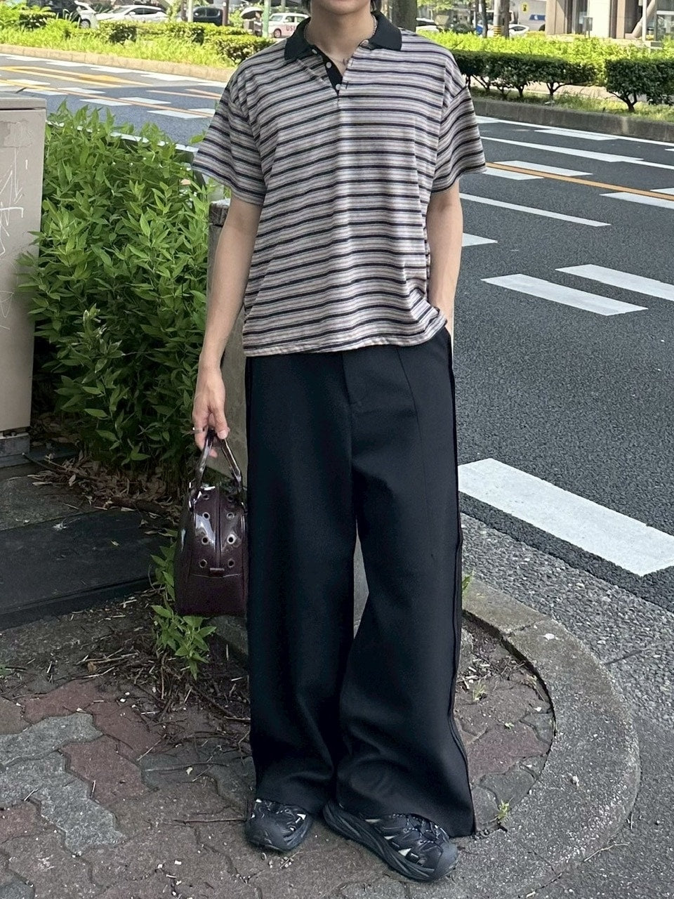 受注制【youll】cozy stripe polo tee (2color)