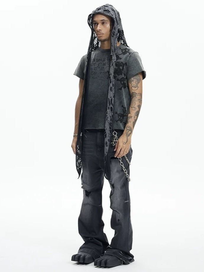 【DND4DES】SKULL WAISTCOAT T-SHIRT