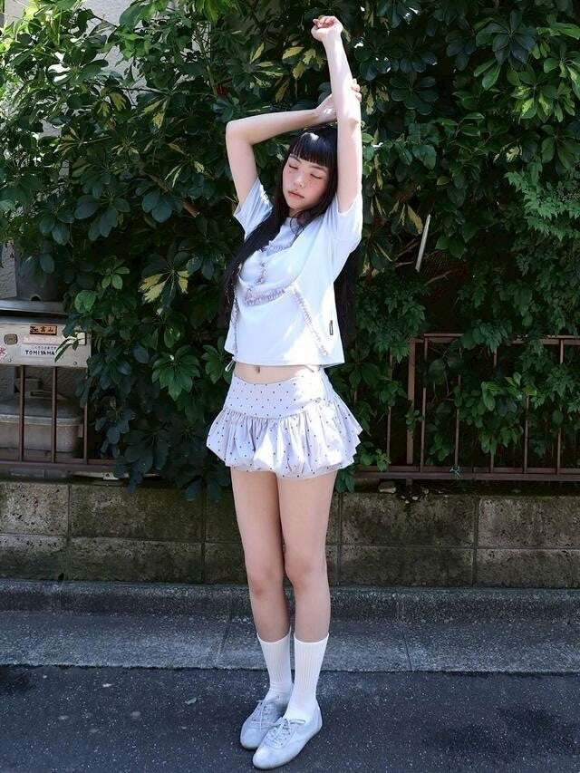 【Uglyshadow】DOTTED PUMPKIN SKIRT PANTS / 【アグリーシャドウ】ドットパンプキンミニスカートパンツ