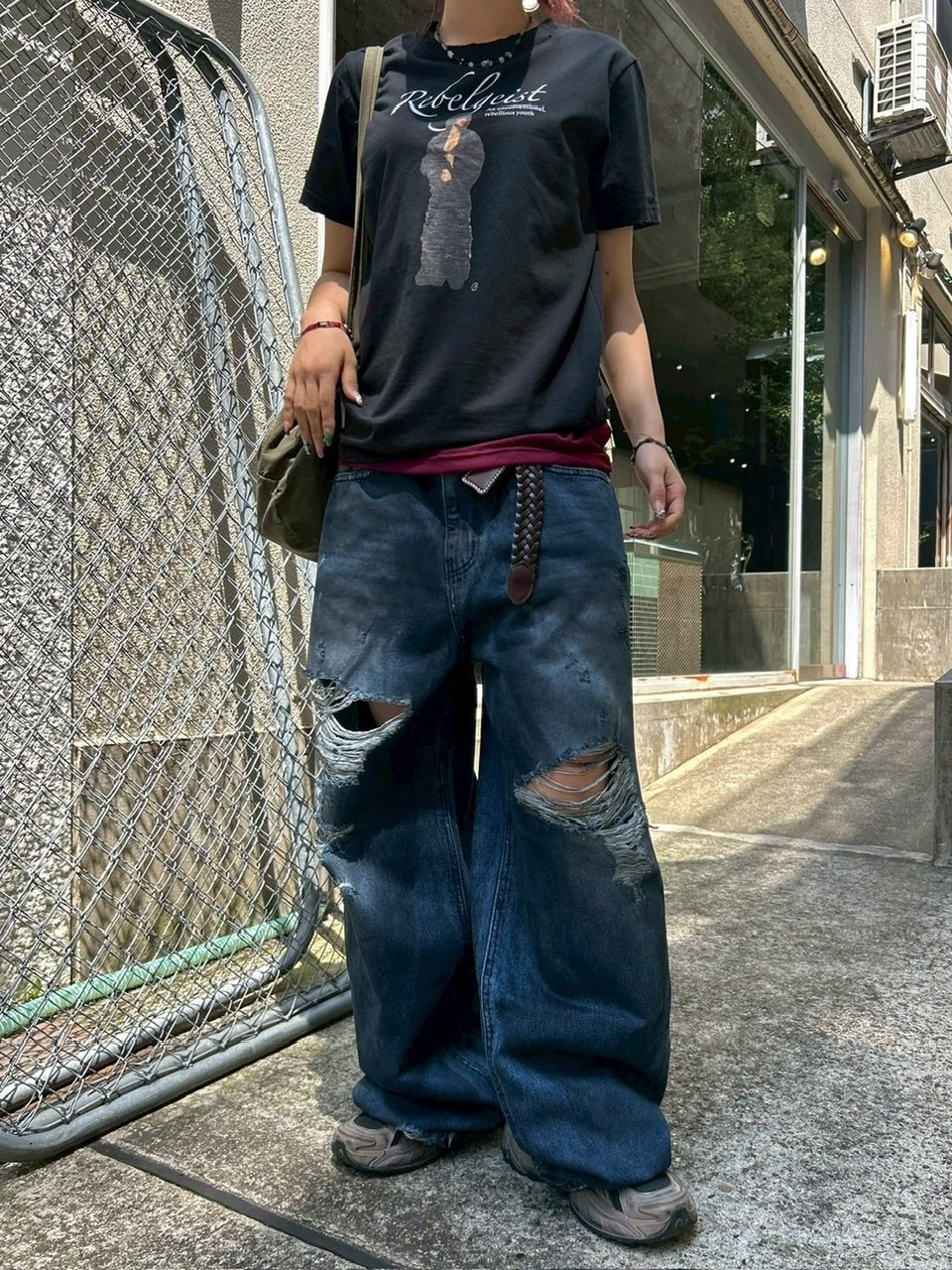 受注制【Chikashitsu +】oiled wash destroy denim pants / 【チカシツプラス】オイルドウォッシュデストロイデニムパンツ