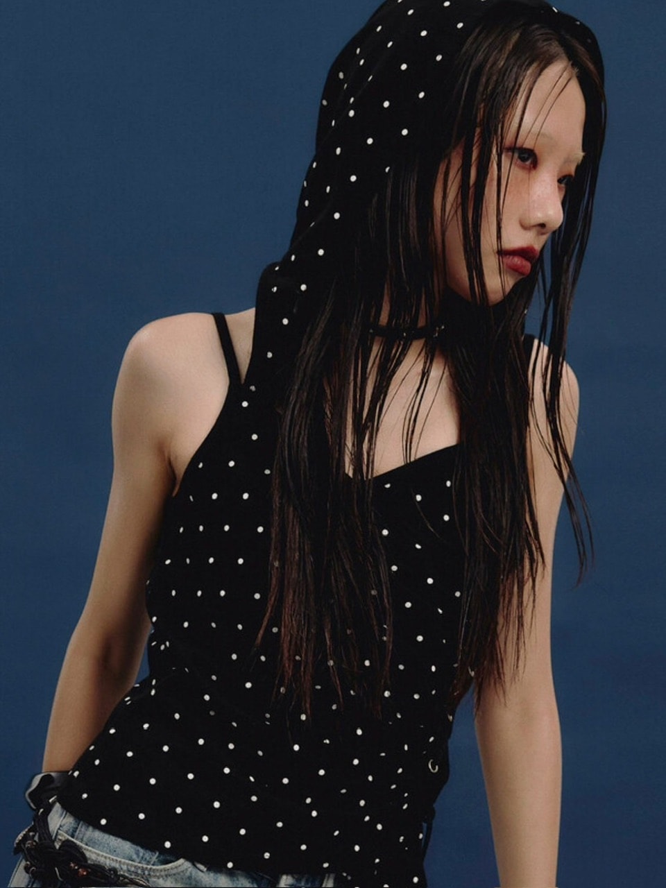 【NOT KNOWING】Eyelet Lace Up CAMI Hoodie / 【ノットノーイング】アイレットレースアップキャミパーカー