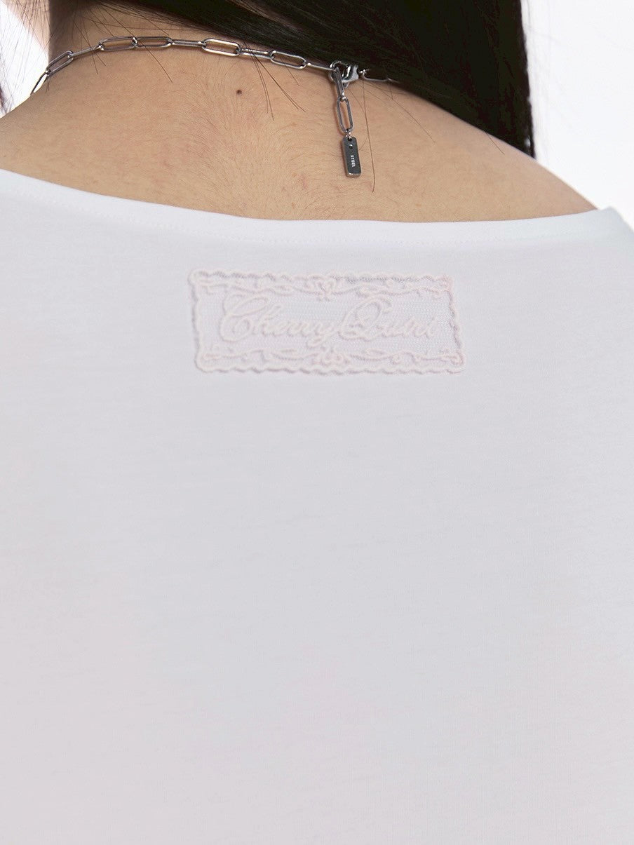 【CHERRYQUIRI】twin lace metalic tee