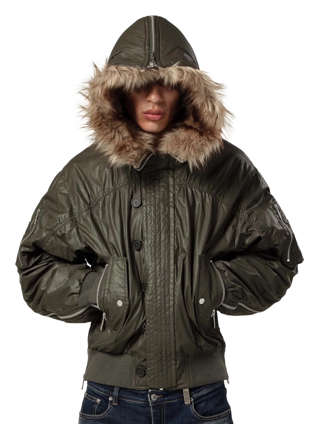 【RACER WORLDWIDE】Aviator Bomber 2 / 【レーサーワールドワイド】ジップポケットファージャケット