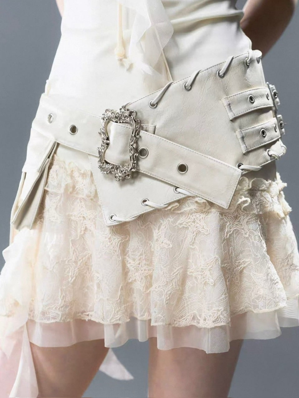 【Cest Nous】Leather Corset Belt / 【セヌー】コルセットベルト