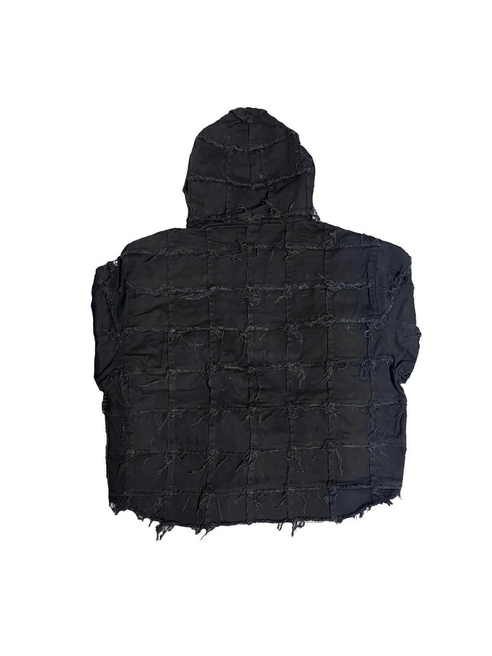 【DIG YOUR OWN GRAVE】PATCHWORK HOODY SHIRTS /【ディグユアオウングレイブ】パッチワークフードチェックシャツ