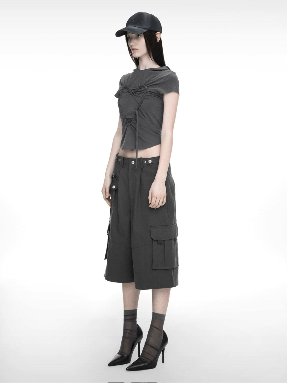 【NACHE】WIDE CARGO HALF PANTS (UNISEX)