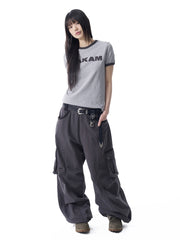 【AAKAM】Logo Patch Ringer Top