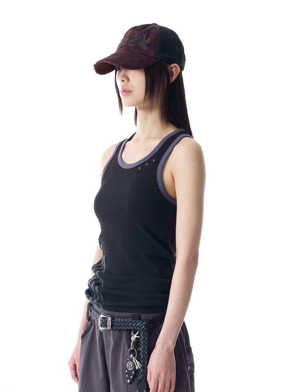 【AAKAM】VTG Washed Damage Ball Cap