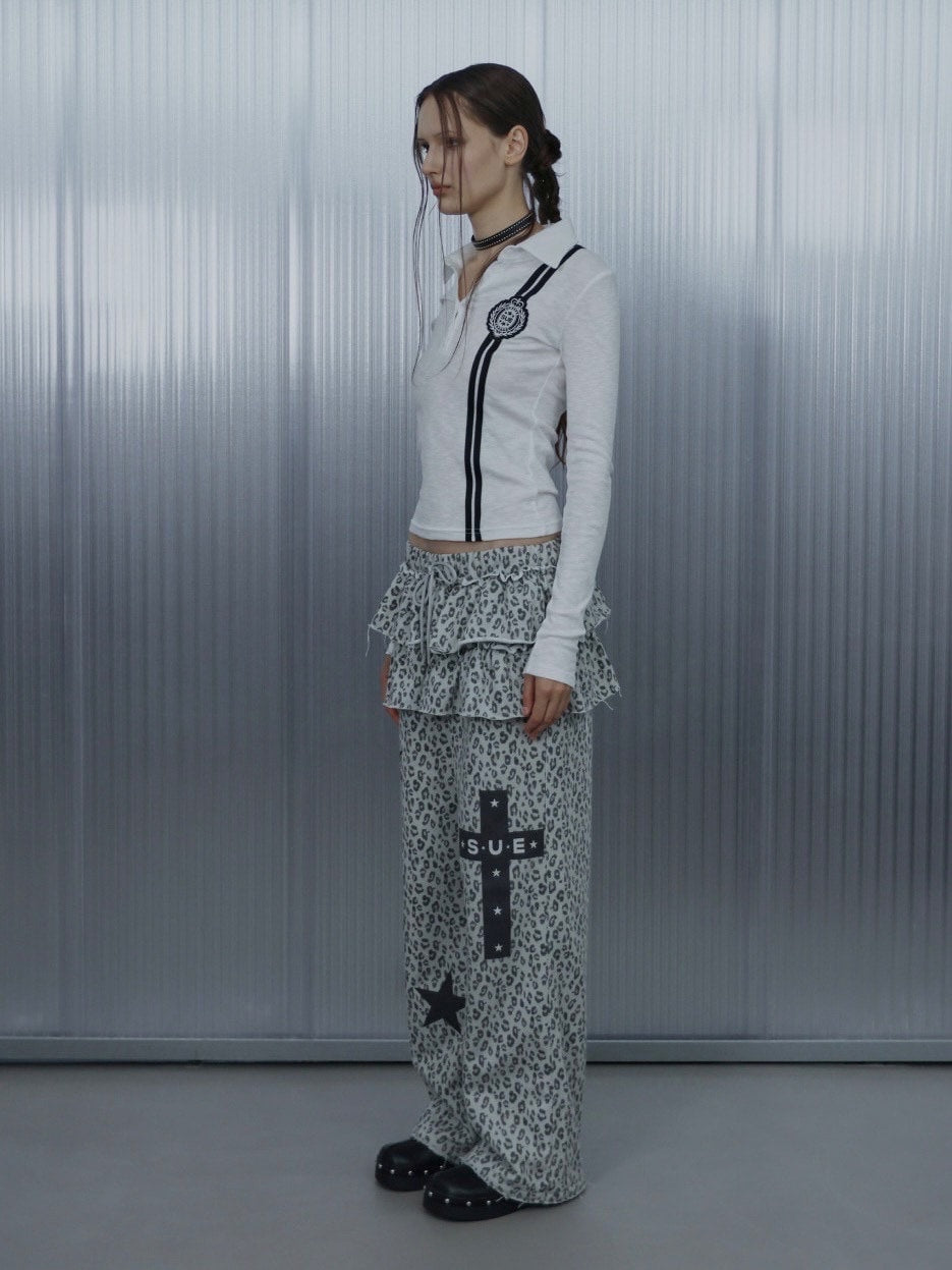 【SETUP‐EXE】WAFFEN LINE COLLAR TEE / 【セットアップエグゼ】ワッフェンラインカラー長袖シャツ