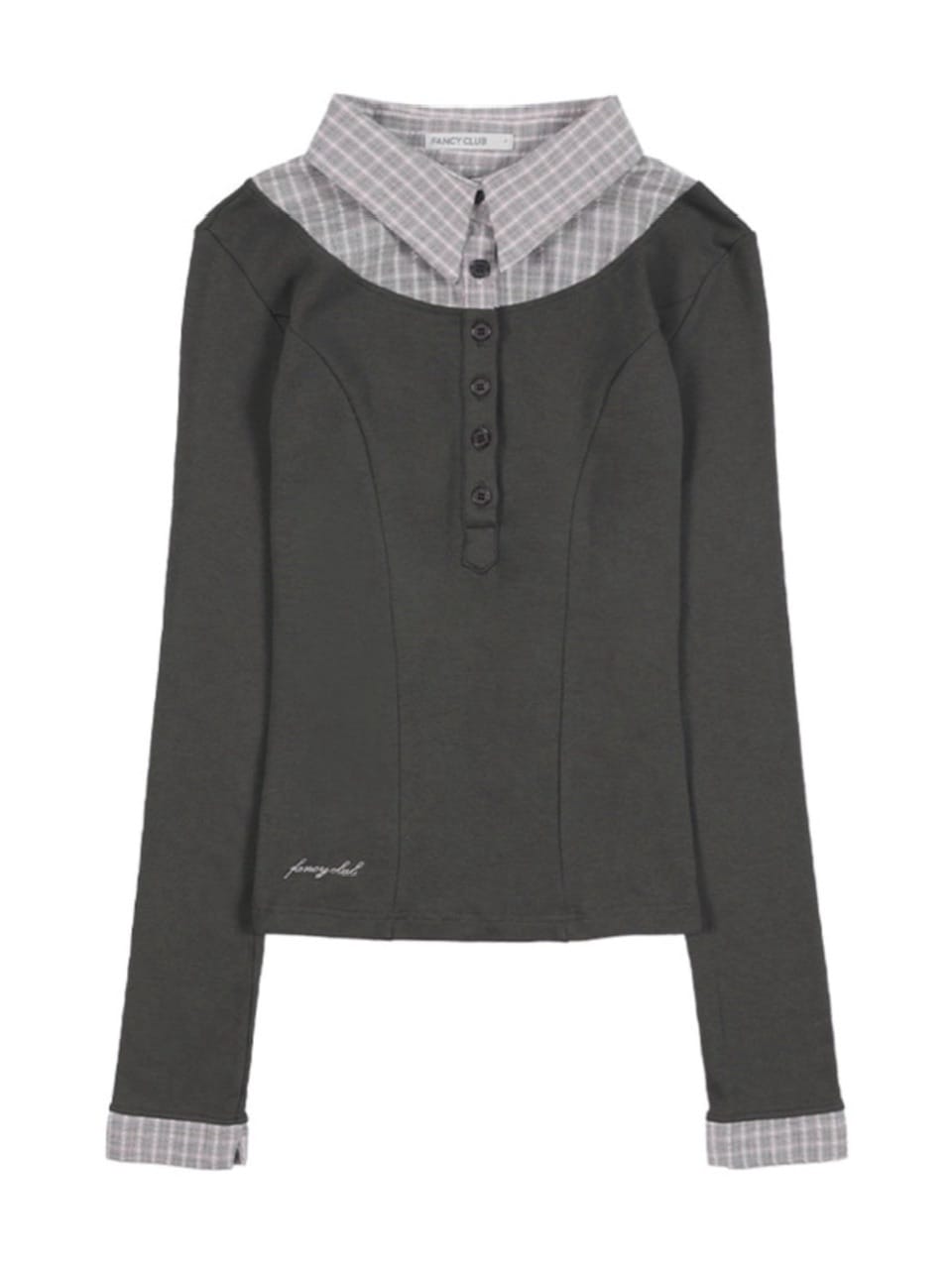 【FANCY CLUB】SHIRT LAYERED LONG SLEEVE / 【ファンシークラブ】シャツレイヤード長袖Ｔシャツ