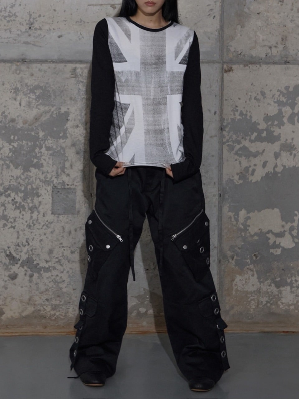 【FANCY CLUB】UNION JACK LONG SLEEVE / 【ファンシークラブ】ユニオンジャック長袖Ｔシャツ