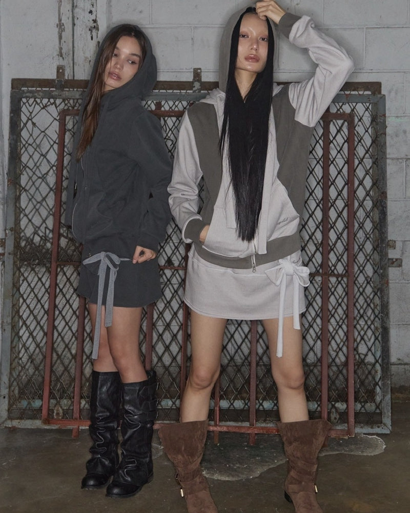 【FANCY CLUB】DYE-WASH TIE SKIRT / 【ファンシークラブ】ダイウォッシュタイスカート