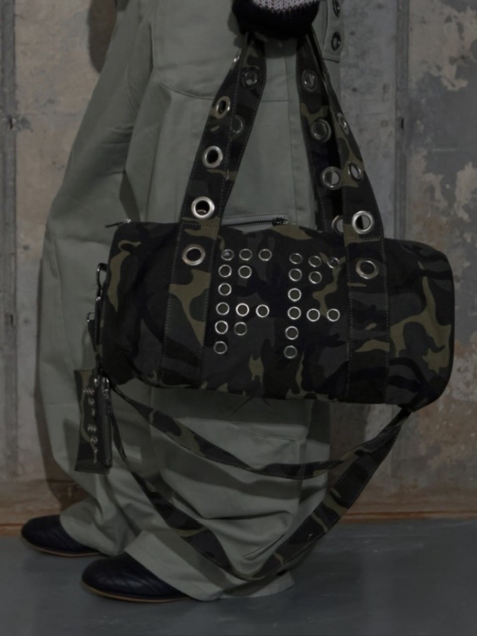 【FANCY CLUB】FFFF EYELET DUFFLE BAG / 【ファンシークラブ】ＦＦＦＦアイレットダッフルバッグ