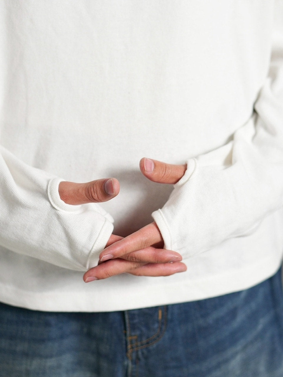 受注制【Chikashitsu +】double button henry neck long sleeve tee / 【チカシツプラス】ダブルボタンヘンリーネック長袖Tシャツ (4color)