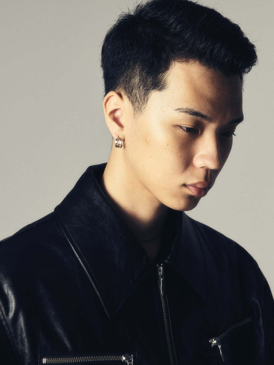 【CS】multi zip faded wash blouson (black)